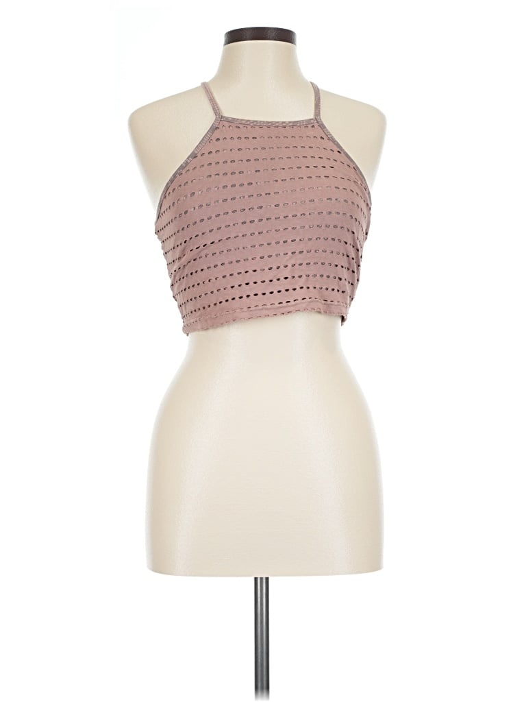Pre-owned Hard Tail Tank Top Pink Halter Neckline Tops