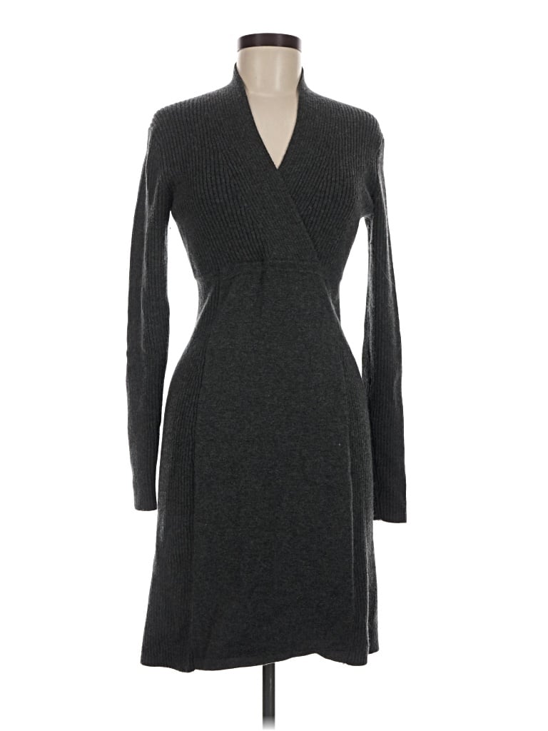 Pre-owned Athleta Wool Dress In Gray