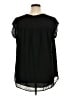 DR2 100% Polyester Black Short Sleeve Blouse Size XL - photo 2