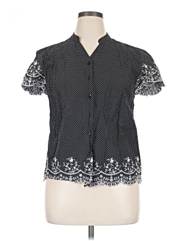 JM Collection Short Sleeve Blouse (view 1)