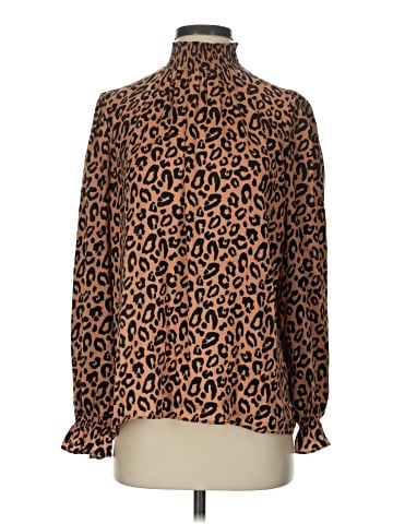 Tucker Long Sleeve Silk Top (view 1)