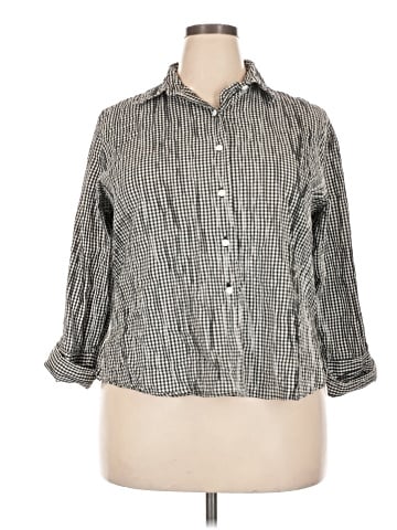 Foxcroft 3/4 Sleeve Button-Down Shirt (view 1)