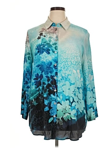 Soft Surroundings 3/4 Sleeve Silk Top (view 1)