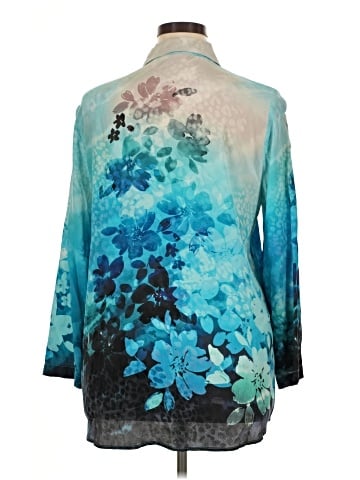 Soft Surroundings 3/4 Sleeve Silk Top (view 2)