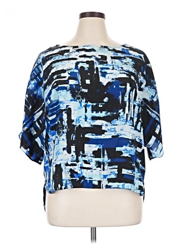 New York & Company Short Sleeve Blouse (view 1)