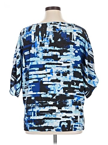 New York & Company Short Sleeve Blouse (view 2)
