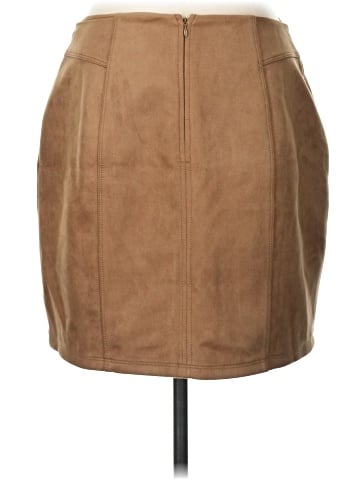 White House Black Market Faux Leather Skirt (view 2)