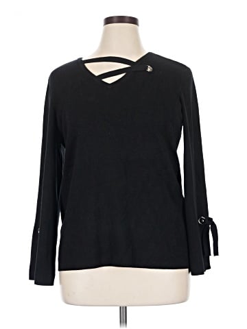 JM Collection Long Sleeve Top (view 1)