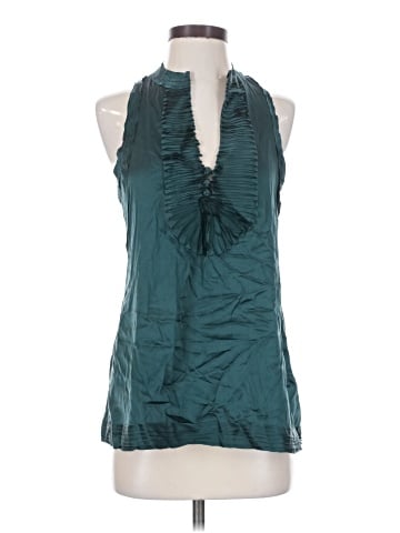 BCBGMAXAZRIA Sleeveless Silk Top (view 1)