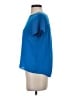 Ann Taylor LOFT 100% Polyester Blue Short Sleeve Top Size S (petite) - photo 5