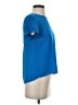 Ann Taylor LOFT 100% Polyester Blue Short Sleeve Top Size S (petite) - photo 4