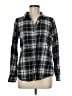 Amazon Essentials 100% Cotton Plaid Black Long Sleeve Button-Down Shirt Size M - photo 1