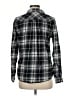 Amazon Essentials 100% Cotton Plaid Black Long Sleeve Button-Down Shirt Size M - photo 2