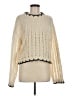 By Together Metallic Ivory Pullover Sweater Size M - photo 1