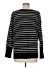 Halogen 100% Cashmere Stripes Black Cashmere Pullover Sweater Size Med Petite - photo 2