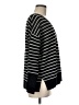 Halogen 100% Cashmere Stripes Black Cashmere Pullover Sweater Size Med Petite - photo 4