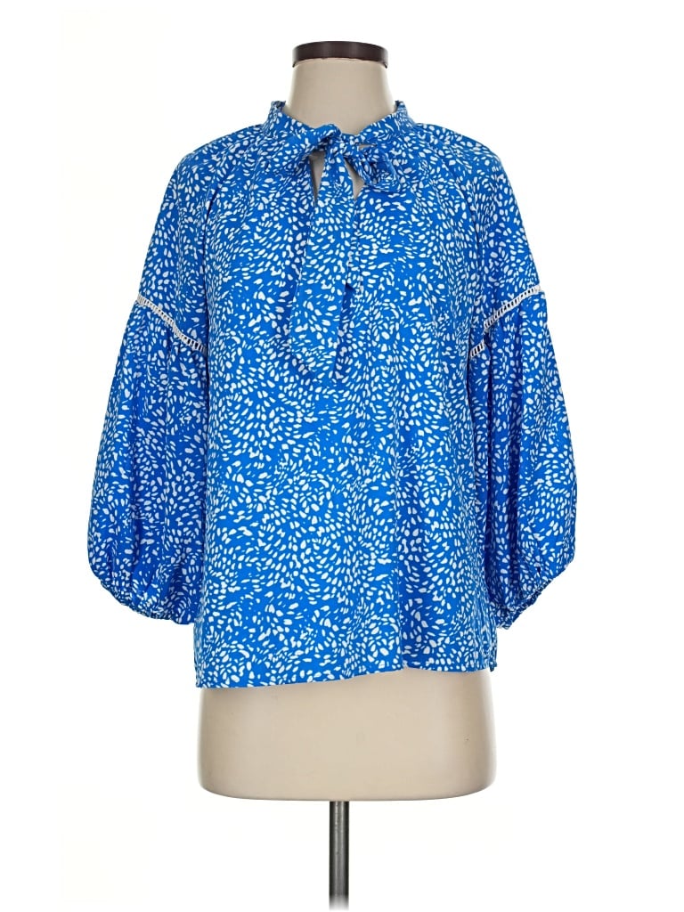 Pre-owned Jade 3/4 Sleeve Blouse In Blue