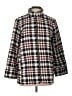 Rafaella Houndstooth Burgundy Coat Size L (petite) - photo 1