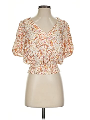 Rose + Olive Short Sleeve Blouse (view 1)