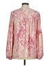 CAbi 100% Polyester Animal Print Snake Print Ivory Pink Long Sleeve Blouse Size M - photo 2