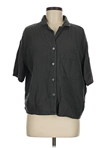 Stars Above 3/4 Sleeve Button-Down Shirt (view 1)