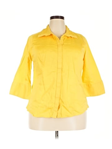 Lane Bryant 3/4 Sleeve Button-Down Shirt (view 1)