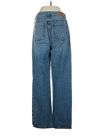 Madewell The Perfect Vintage Straight Jean in Becker Wash: Button-Front Edition (view 2)