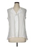 Rose + Olive 100% Polyester Ivory Sleeveless Blouse Size XL - photo 1