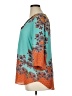 Rose + Olive 100% Polyester Teal 3/4 Sleeve Blouse Size 1X - photo 5