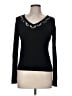 Sutton Studio Black Long Sleeve Top Size Med Petite - photo 1