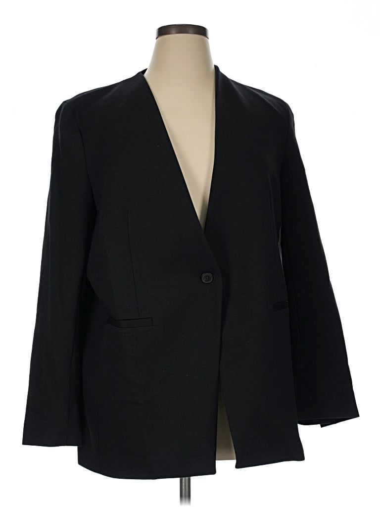 Pre-owned Spanx Blazer Jacket In Black