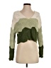 Mi ami 100% Polyester Color Block Green Pullover Sweater Size XS - photo 1