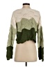 Mi ami 100% Polyester Color Block Green Pullover Sweater Size XS - photo 2
