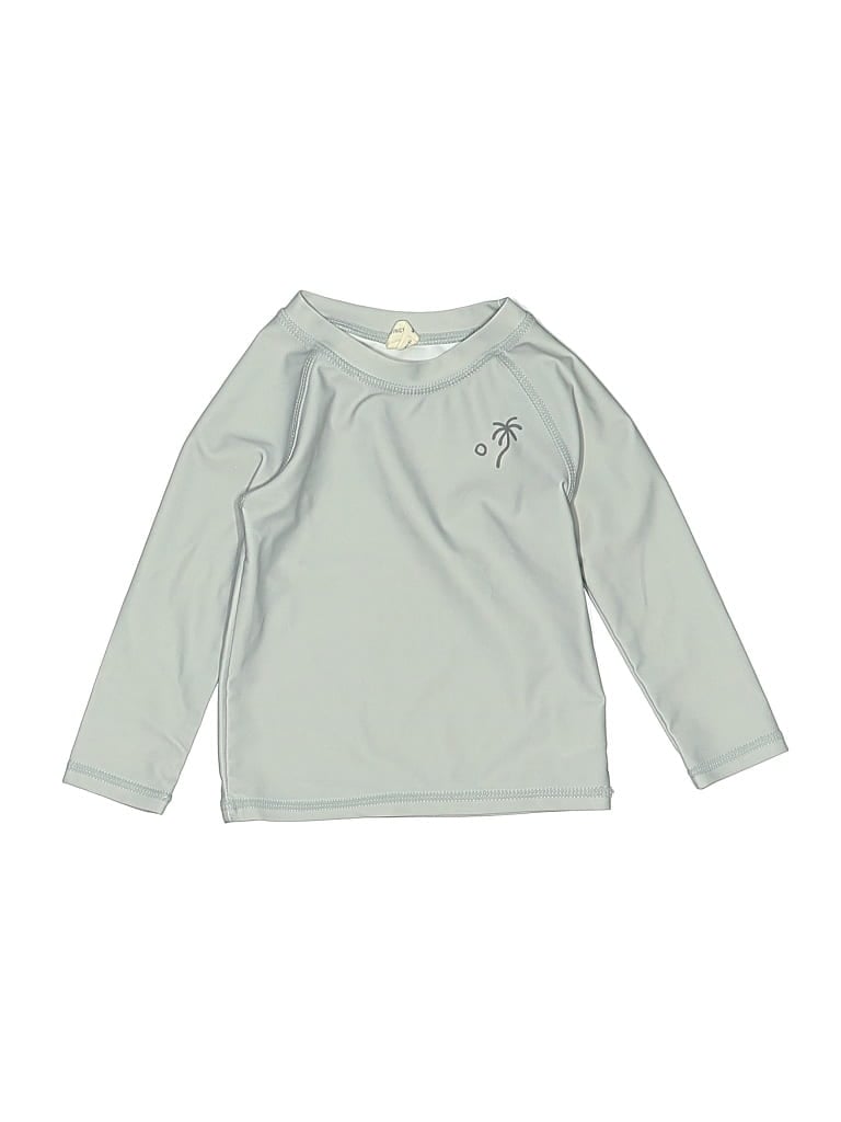 Pre-owned Quincy Mae Kids' Long Sleeve T-shirt In Gray