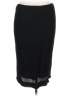Anne Klein Chevron-herringbone Black Wool Skirt Size 10 (petite) - photo 1