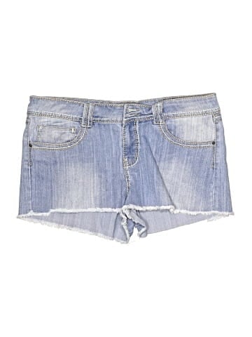 Red Rivet Denim Shorts (view 1)
