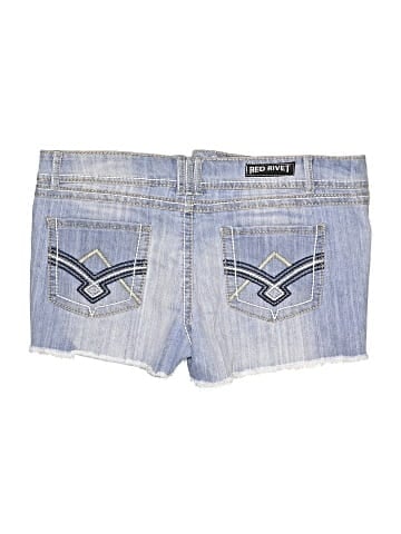 Red Rivet Denim Shorts (view 2)