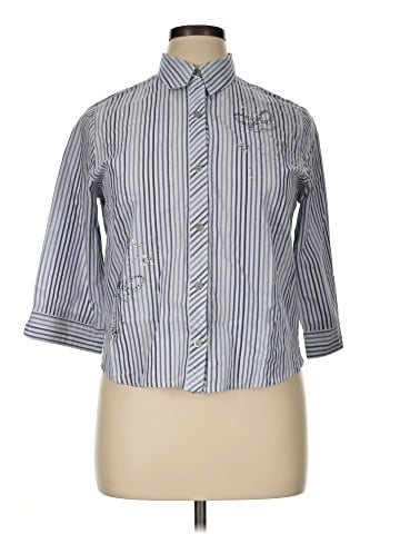 Alfred Dunner 3/4 Sleeve Button-Down Shirt (view 1)