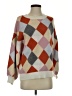 JOA Argyle Orange Pullover Sweater Size XS - photo 1