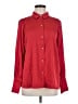CeCe 100% Polyester Solid Red Long Sleeve Blouse Size M - photo 1