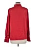 CeCe 100% Polyester Solid Red Long Sleeve Blouse Size M - photo 2