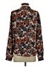 PrAna Floral Brown Orange Long Sleeve Blouse Size S - photo 2
