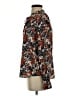 PrAna Floral Brown Orange Long Sleeve Blouse Size S - photo 5