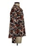 PrAna Floral Brown Orange Long Sleeve Blouse Size S - photo 4
