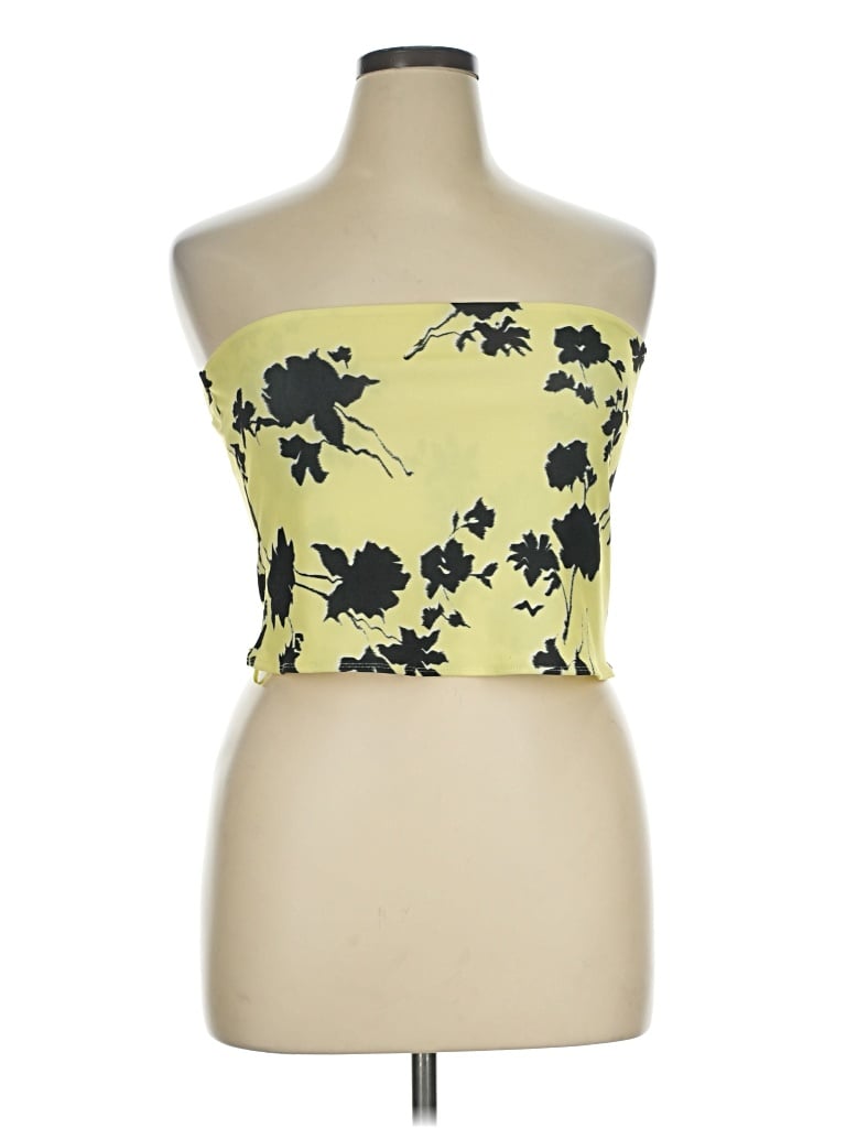 Pre-owned Open Edit Sleeveless Blouse In Yellow