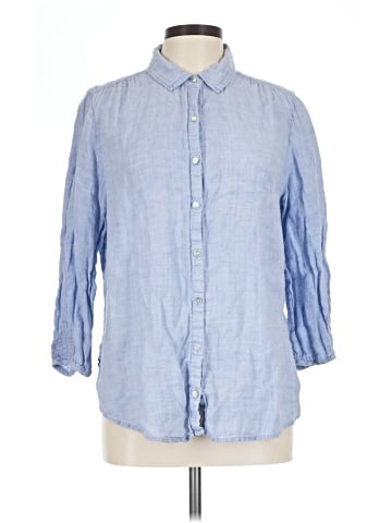 Sigrid Olsen 3/4 Sleeve Button-Down Shirt (view 1)