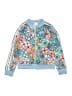 Adidas 100% Polyester Floral Blue Track Jacket Size 7 - 8 - photo 1