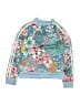 Adidas 100% Polyester Floral Blue Track Jacket Size 7 - 8 - photo 2