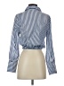Haute Monde Stripes Blue Long Sleeve Blouse Size S - photo 2
