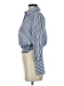 Haute Monde Stripes Blue Long Sleeve Blouse Size S - photo 5